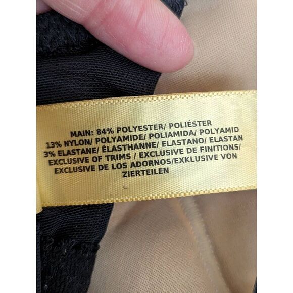 Dita Von Teese Women's Black Lace Velvet Straps Bra Size 34H - Picture 14 of 15